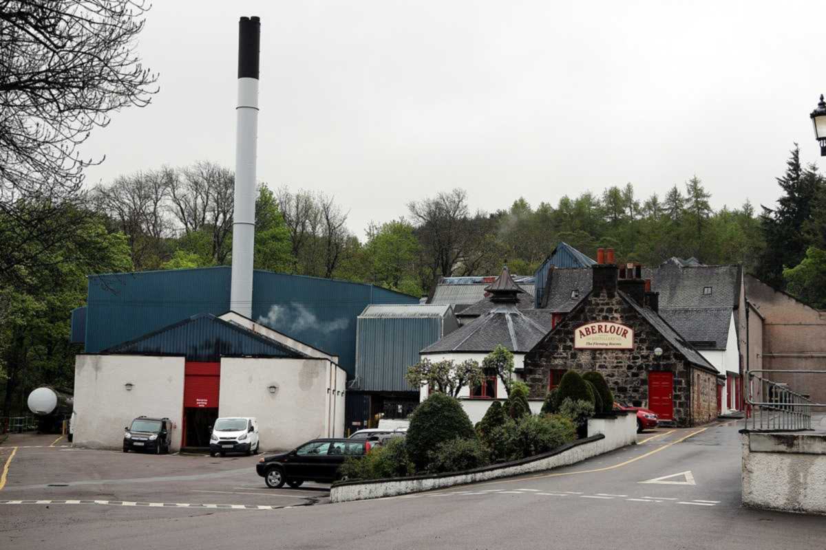Aberlour distillery in the Speyside village of Aberlour, shown for our Aberlour price Malaysia guide