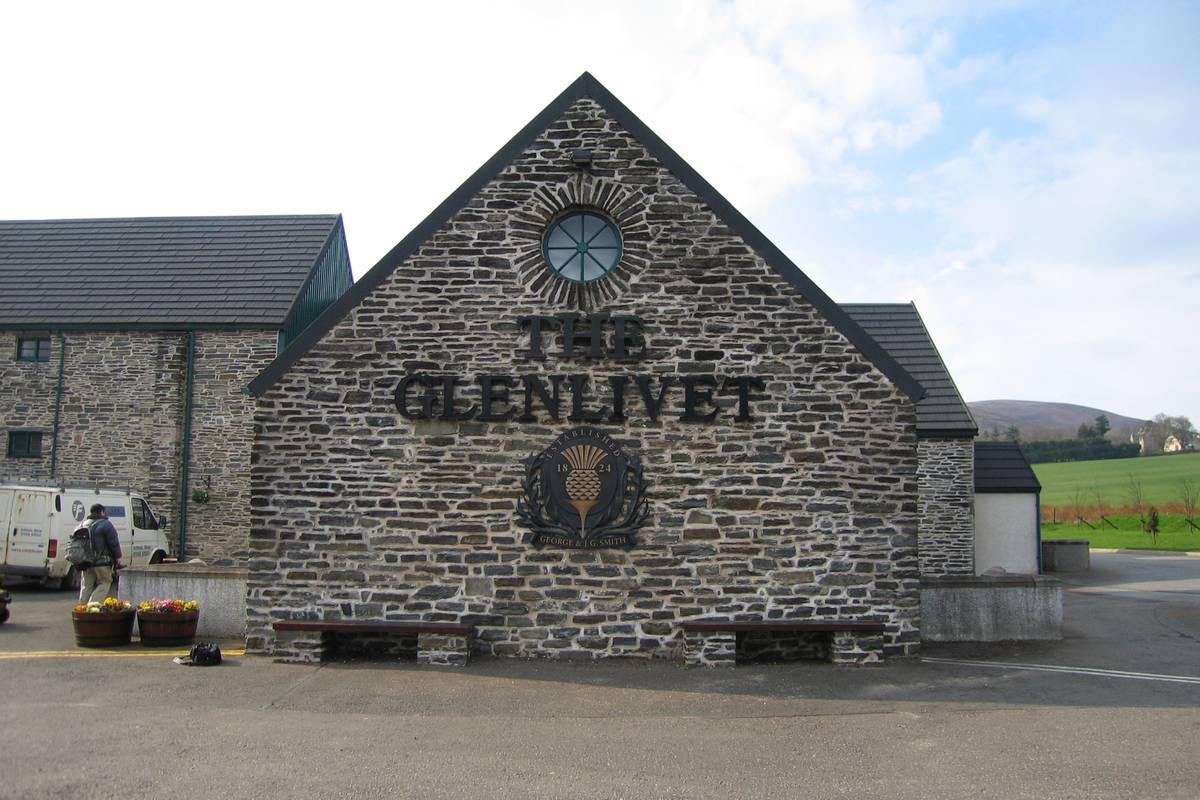 The Glenlivet distillery in Speyside, shown in our Glenlivet price Malaysia guide