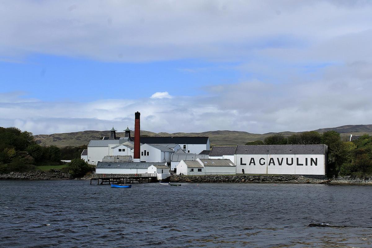 Lagavulin distillery on the Islay shore, shown for our Lagavulin price Malaysia guide