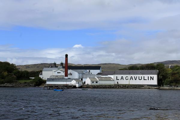 Lagavulin distillery across Lagavulin Bay on Islay